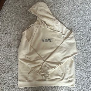 Taylor Swift cream hooded sweatshirt